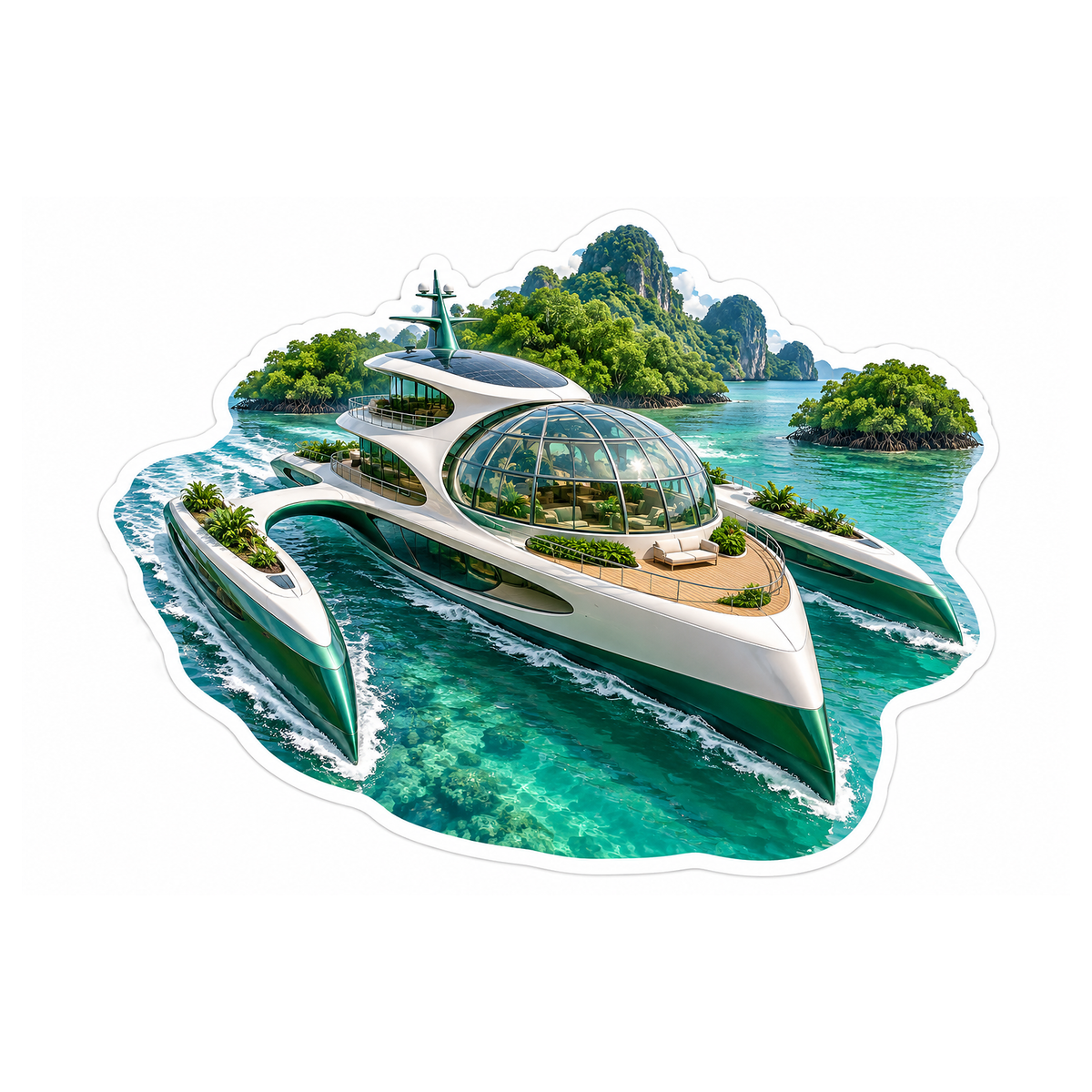 Mangrove Eco Trimaran Observation Dome Vinyl Sticker Decal