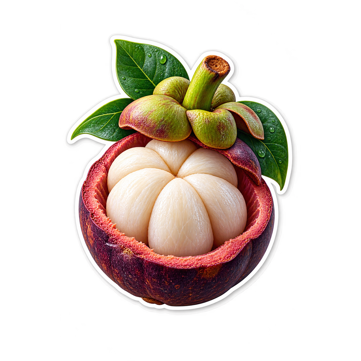 Mangosteen Velvet Crown Vinyl Sticker Decal