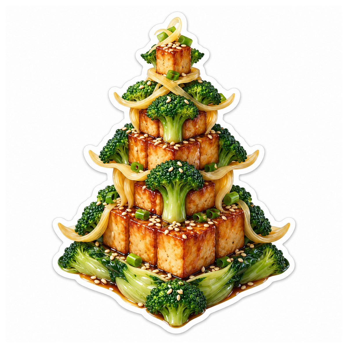 Tofu Teriyaki Jade Pagoda Vinyl Sticker Decal