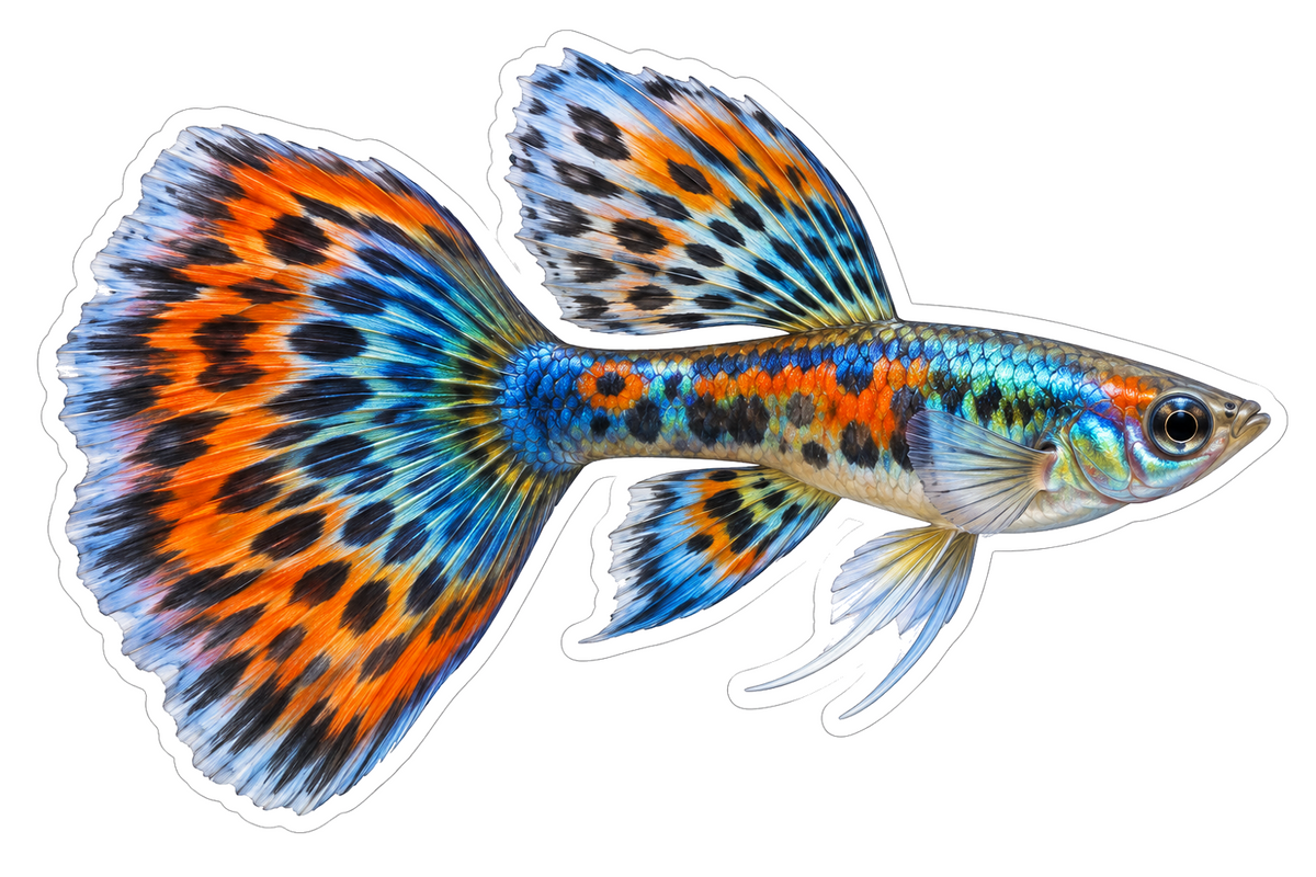 Fancy Guppy Vinyl Sticker Decal