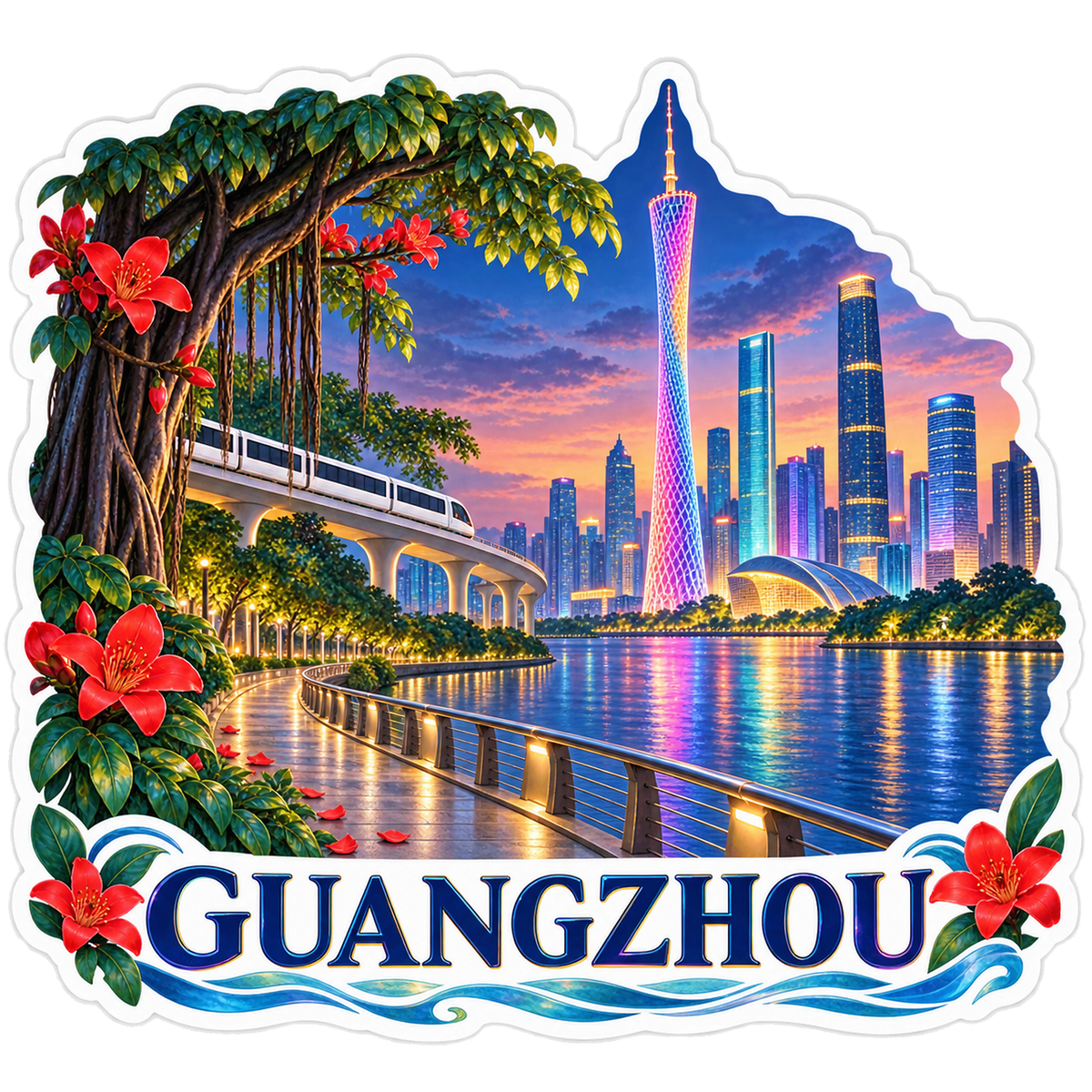 Guangzhou Pearl River Metro Kapok Vinyl Sticker Decal