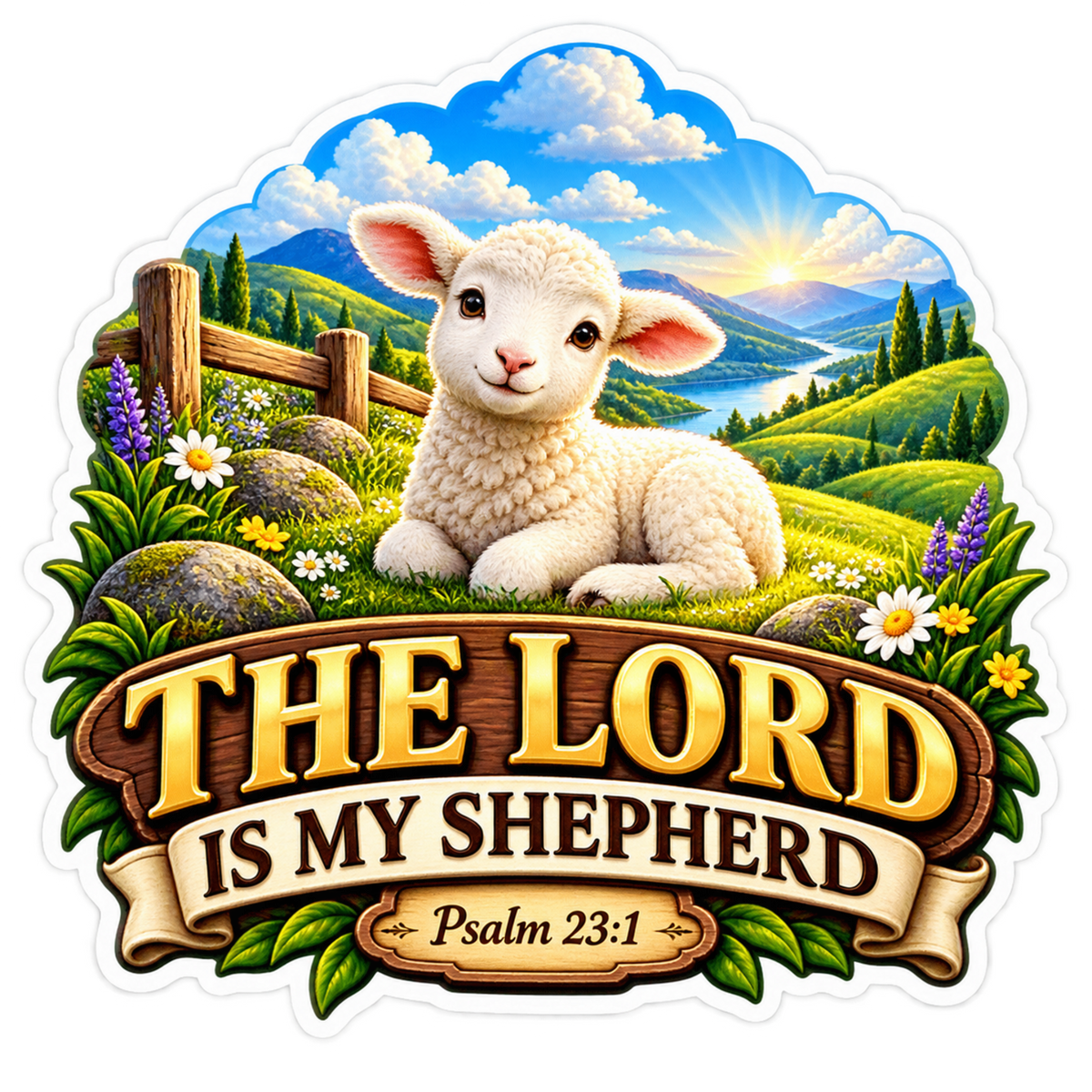 Lord Shepherd Psalm 23 1 Vinyl Sticker Decal