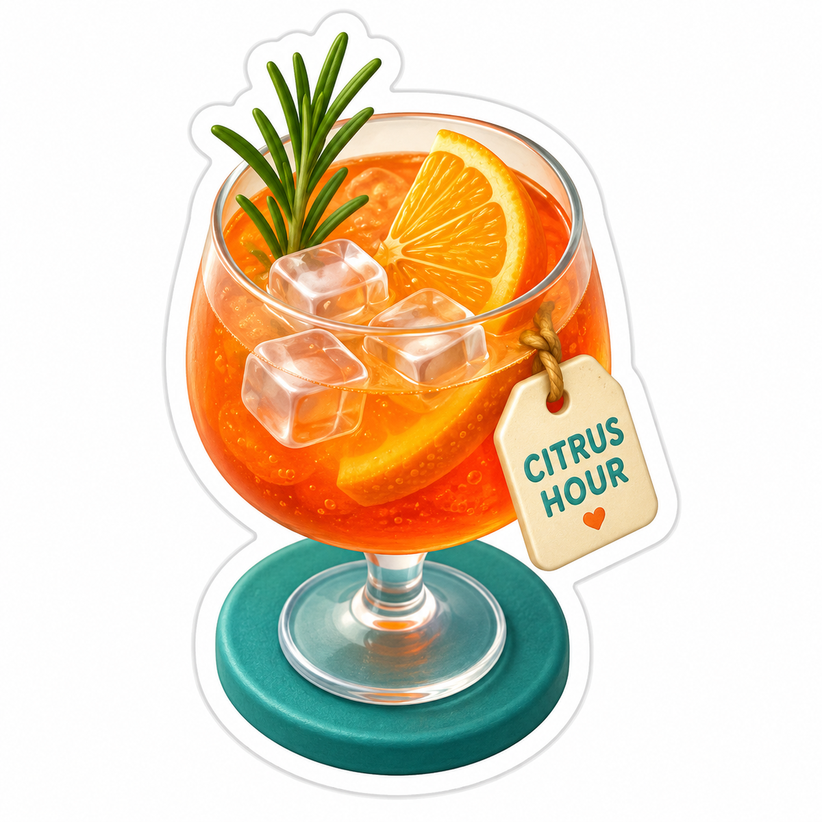 Citrus Hour Vinyl Sticker Decal