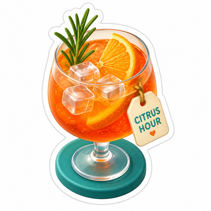 Citrus Hour Vinyl Sticker Decal