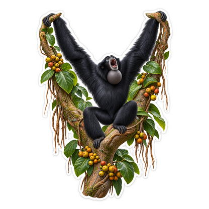 Siamang Banyan Song Pose Vinyl Sticker Decal