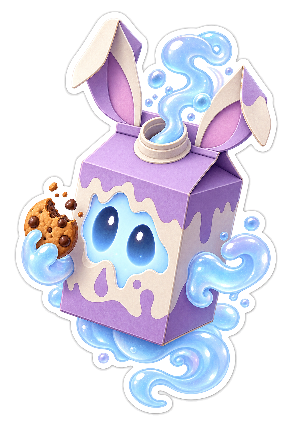 Lavender Milk Carton Poltergeist Vinyl Sticker Decal