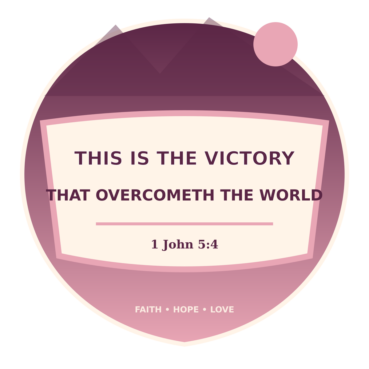 World Overcome Vinyl Sticker Decal
