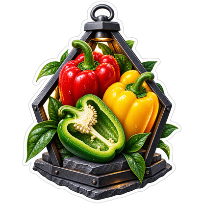 Bell Pepper Slate Lantern Vinyl Sticker Decal