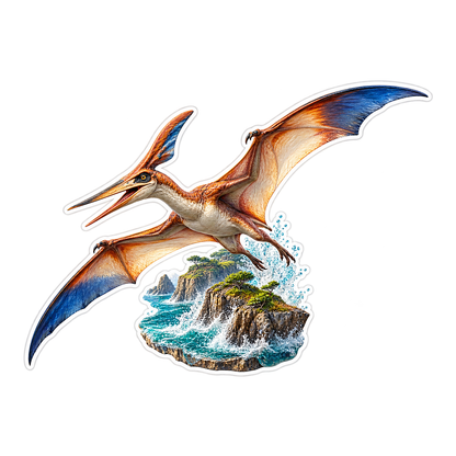 Pteranodon Sea Cliff Bank Vinyl Sticker Decal