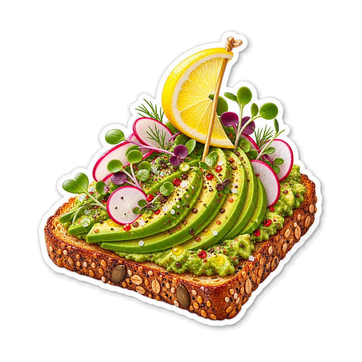 Avocado Toast Jade Sail Vinyl Sticker Decal