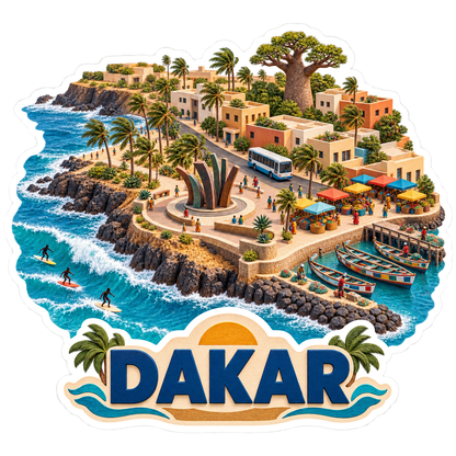 Dakar Atlantic Arts Peninsula Vinyl Sticker Decal