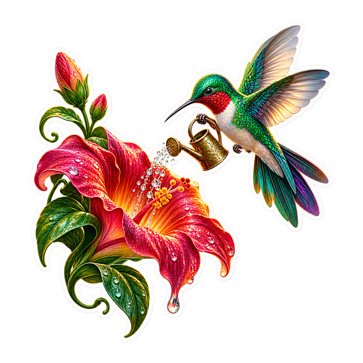 Hummingbird Botanist Vinyl Sticker Decal