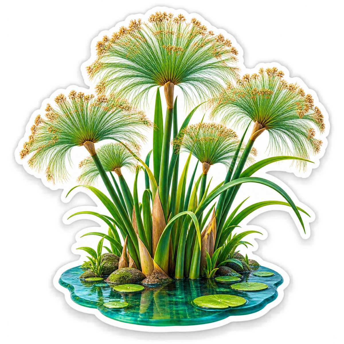 Papyrus Nile Crown Vinyl Sticker Decal