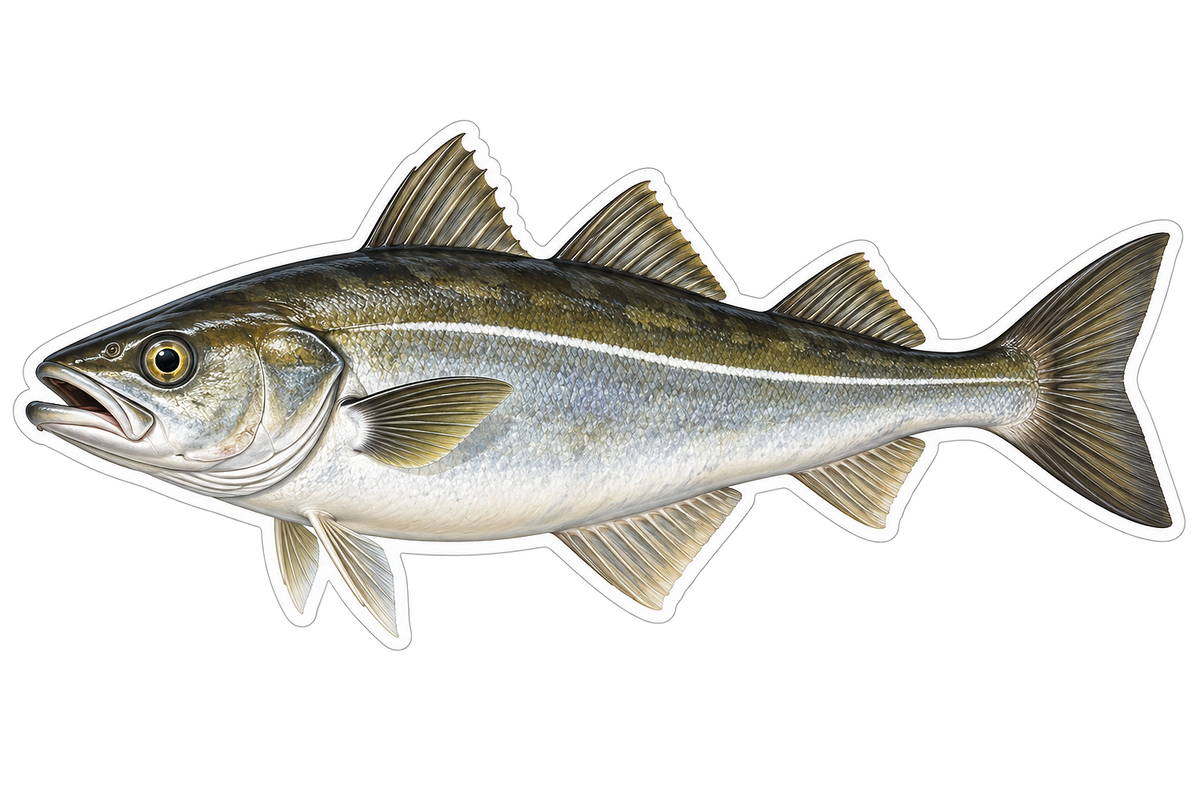Atlantic Pollock Vinyl Sticker Decal