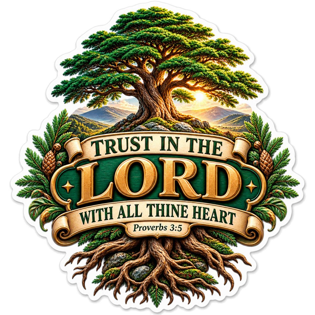 Trust Lord Proverbs 3 5 Vinyl Sticker Decal