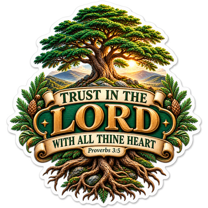 Trust Lord Proverbs 3 5 Vinyl Sticker Decal