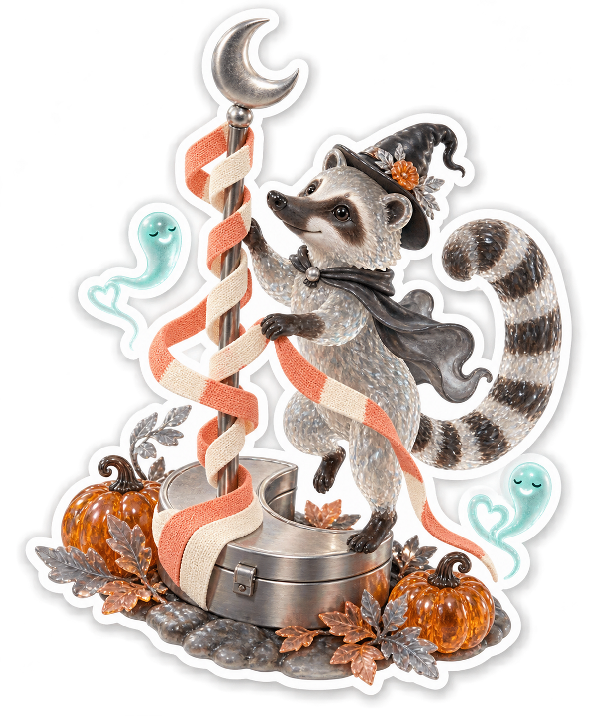 Frosted Glass Coati Bandage Ribbon Maypole Vinyl Sticker Decal