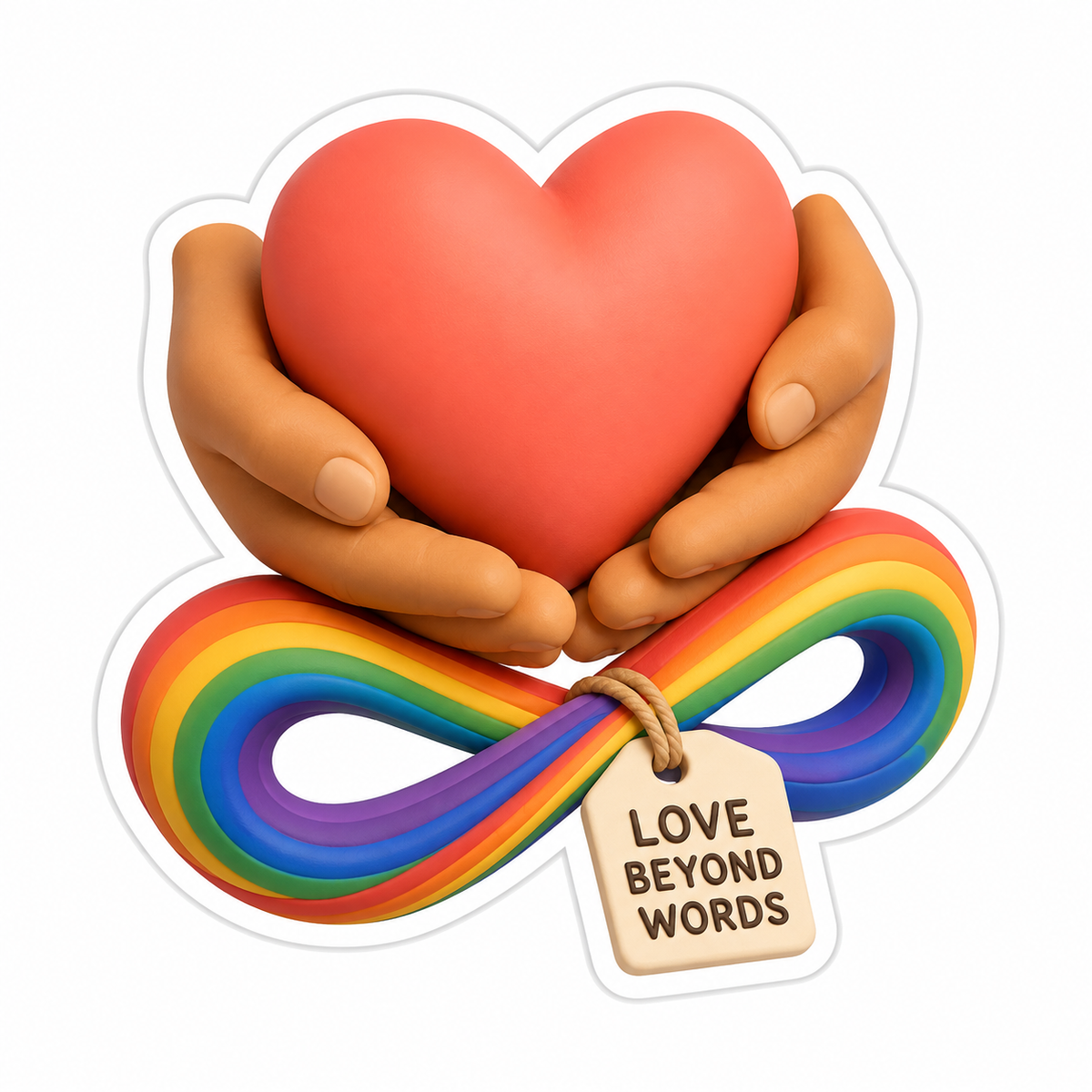 Love Beyond Words Vinyl Sticker Decal