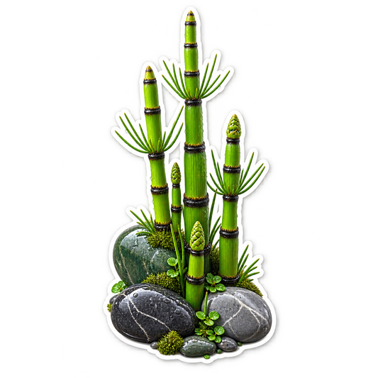 Horsetail Reed Zen Steps Vinyl Sticker Decal