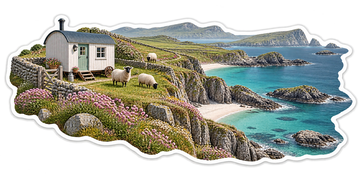 Coastal Croft Turquoise Inlet Vinyl Sticker Decal