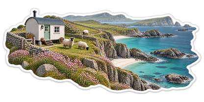 Coastal Croft Turquoise Inlet Vinyl Sticker Decal