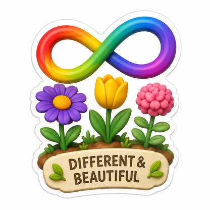 Different & Beautiful Vinyl Sticker Decal