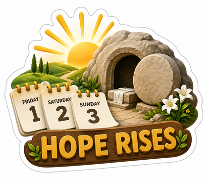 Hope Rises Cream Gold Vinyl Sticker Decal