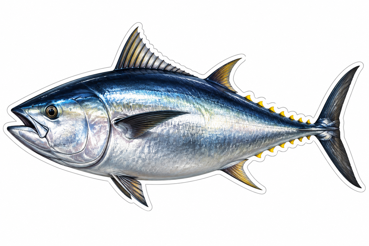 Atlantic Bluefin Tuna Vinyl Sticker Decal