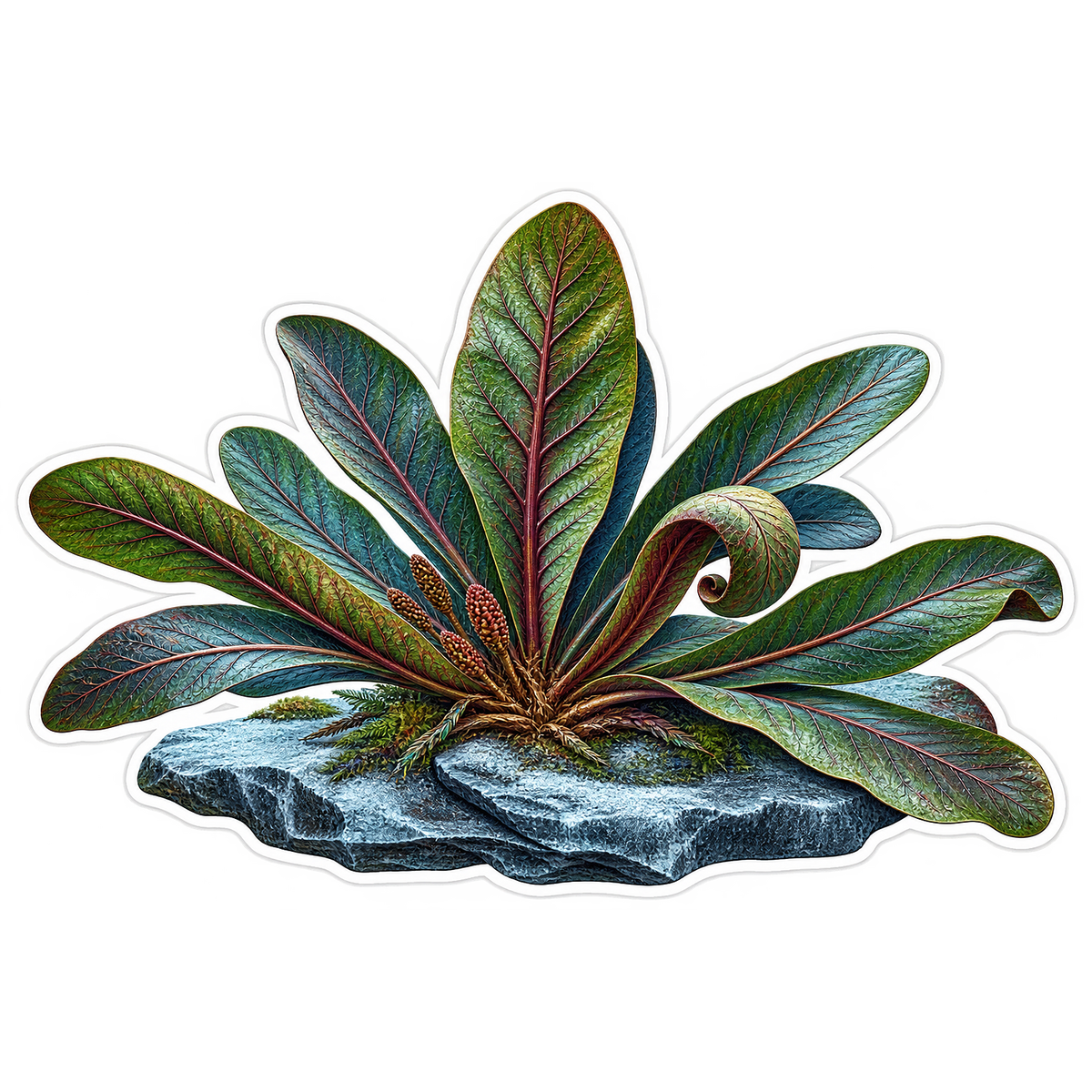 Glossopteris Frost Fan Vinyl Sticker Decal