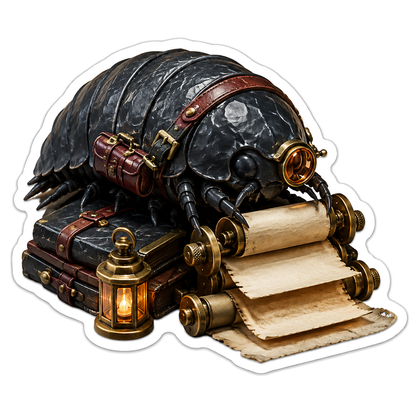 Obsidian Isopod Archivist Vinyl Sticker Decal