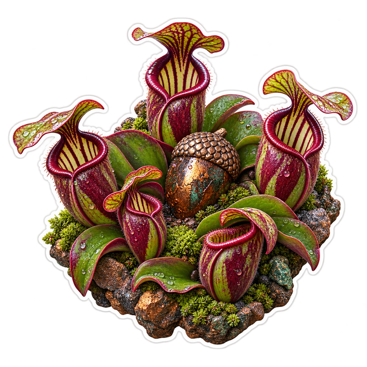 Albany Pitcher Bronze Acorn Vinyl Sticker Decal