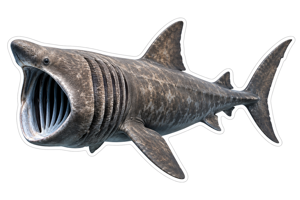 Basking Shark Vinyl Sticker Decal