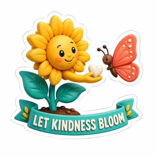 Let Kindness Bloom Vinyl Sticker Decal