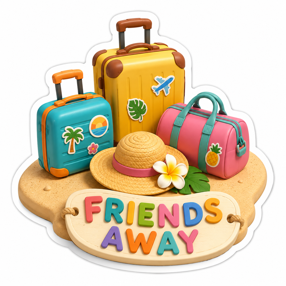 Friends Away Vinyl Sticker Decal
