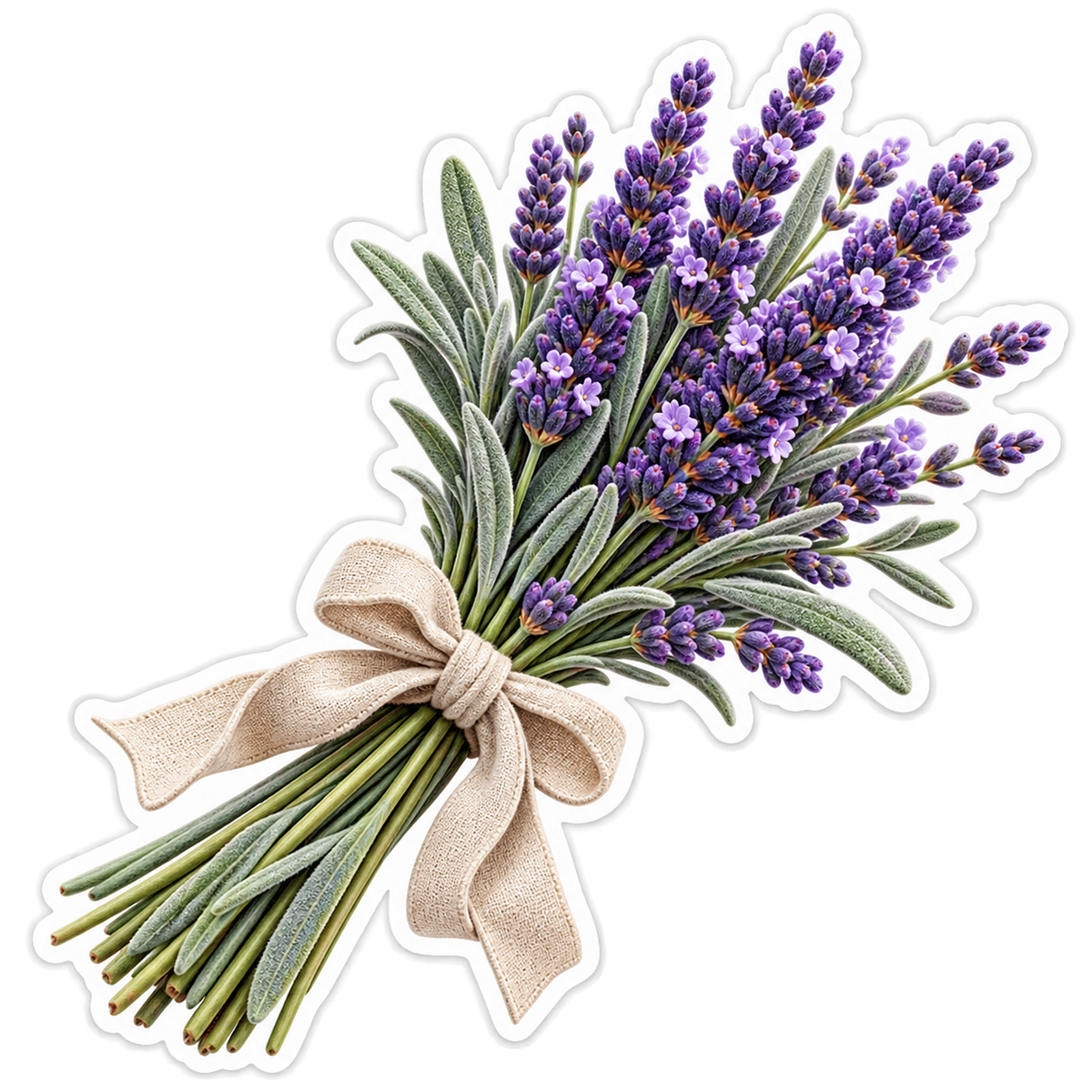 Lavender Ribbon Bundle Vinyl Sticker Decal