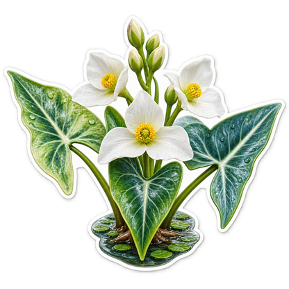 Arrowhead White Bloom Fan Vinyl Sticker Decal