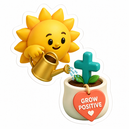 Grow Positive Vinyl Sticker Decal