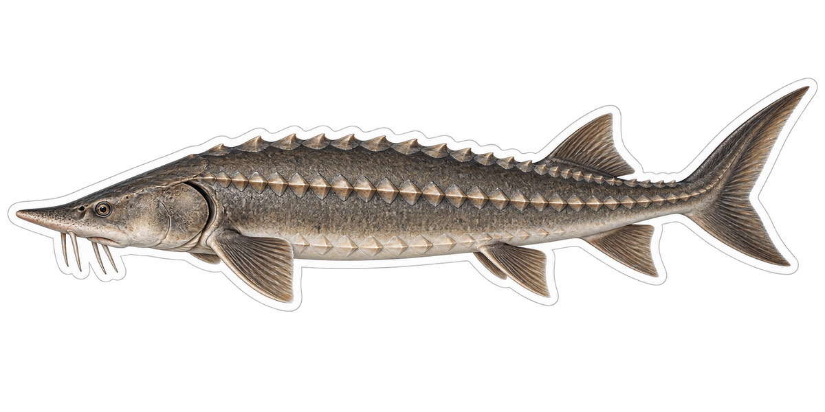 Atlantic Sturgeon Vinyl Sticker Decal