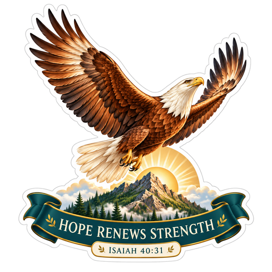 Hope Renews Strength Isaiah 40:31 Vinyl Sticker Decal
