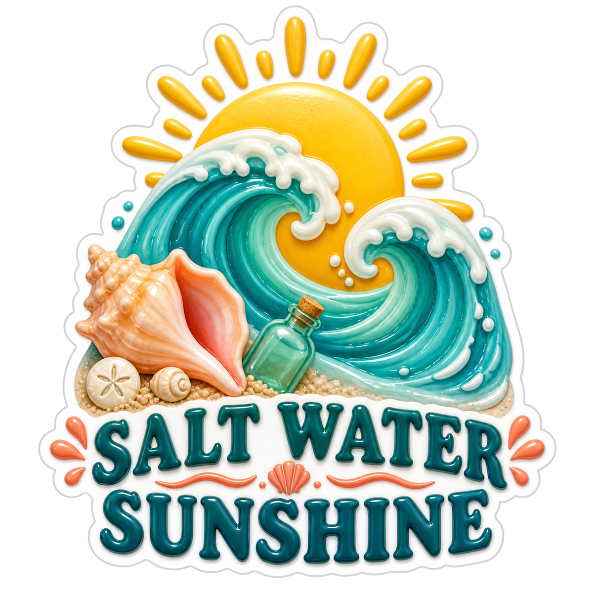 Salt Water Sunshine Vinyl Sticker Decal