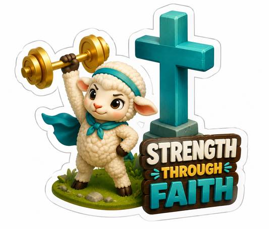 Strength Through Faith Vinyl Sticker Decal