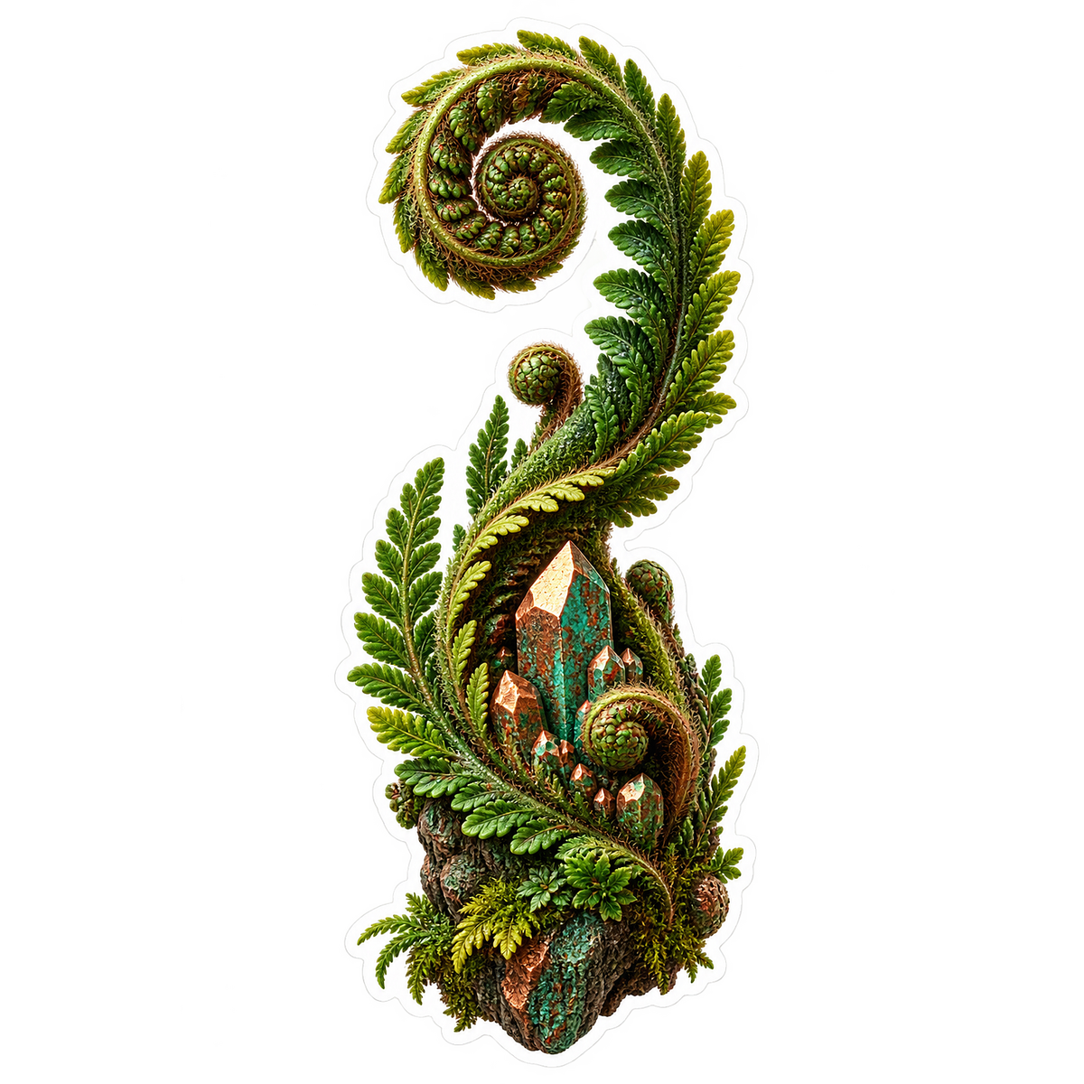 Club Moss Copper Spiral Vinyl Sticker Decal