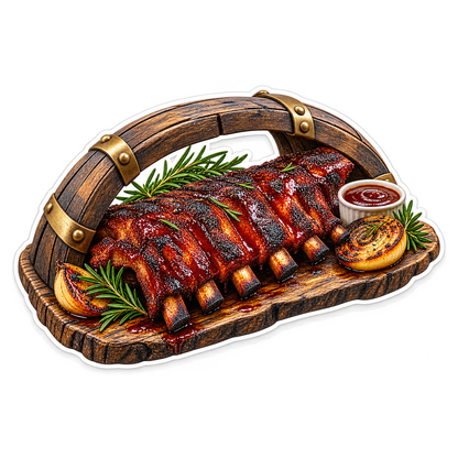 Ribs Oak Barrel Arch Vinyl Sticker Decal