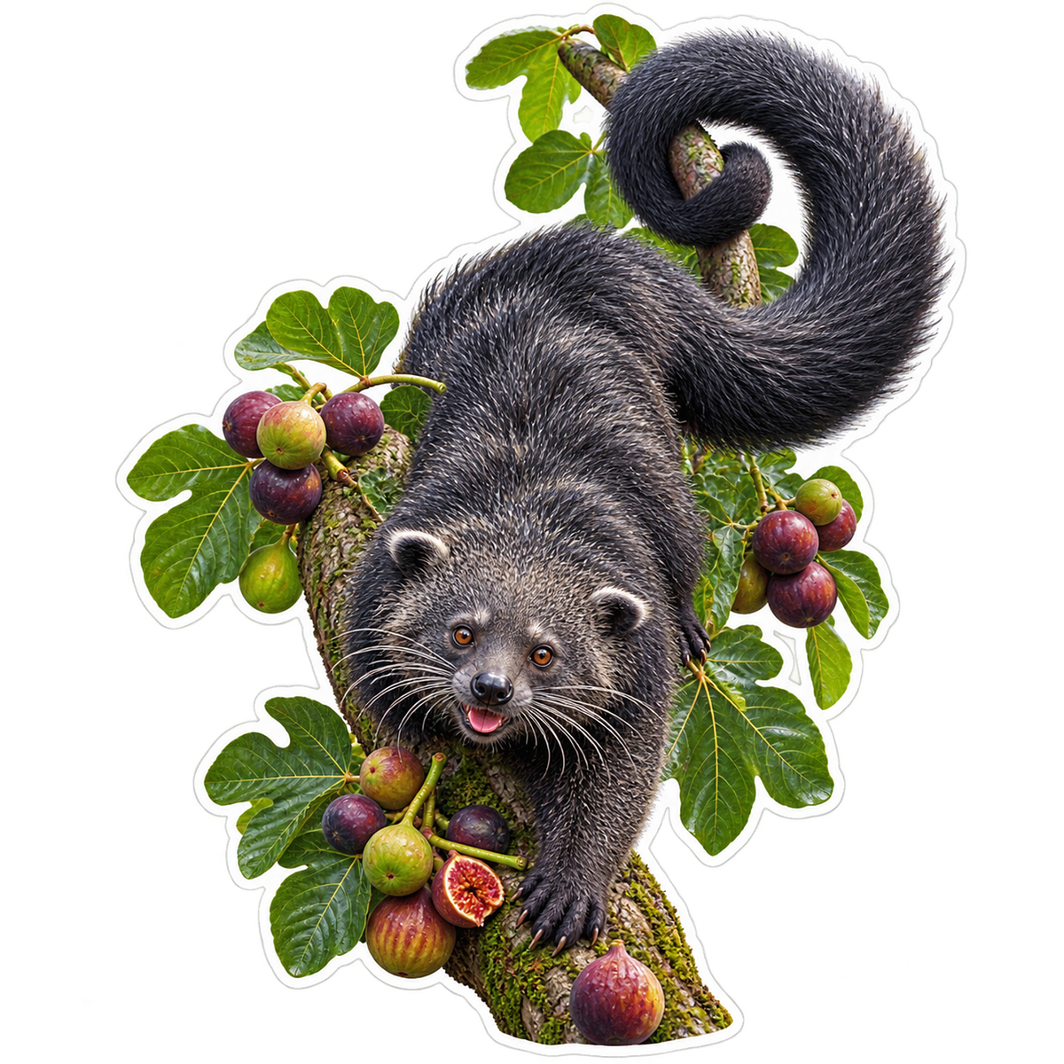 Binturong Fig Branch Climb Vinyl Sticker Decal