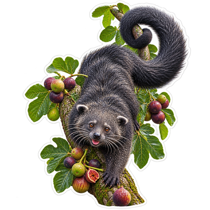 Binturong Fig Branch Climb Vinyl Sticker Decal