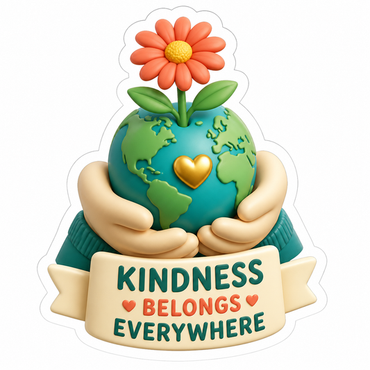 Kindness Belongs Everywhere Vinyl Sticker Decal