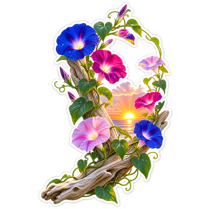 Morning Glory Sunrise Arc Vinyl Sticker Decal
