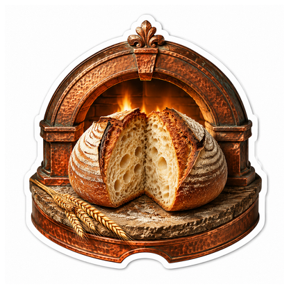 Sourdough Copper Hearth Arch Vinyl Sticker Decal