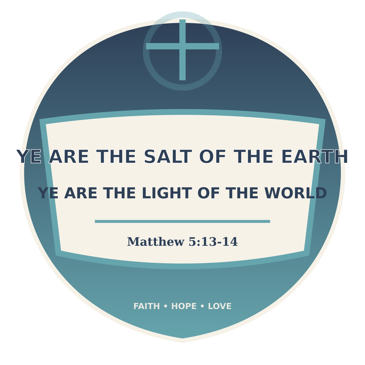 Salt And Light Vinyl Sticker Decal