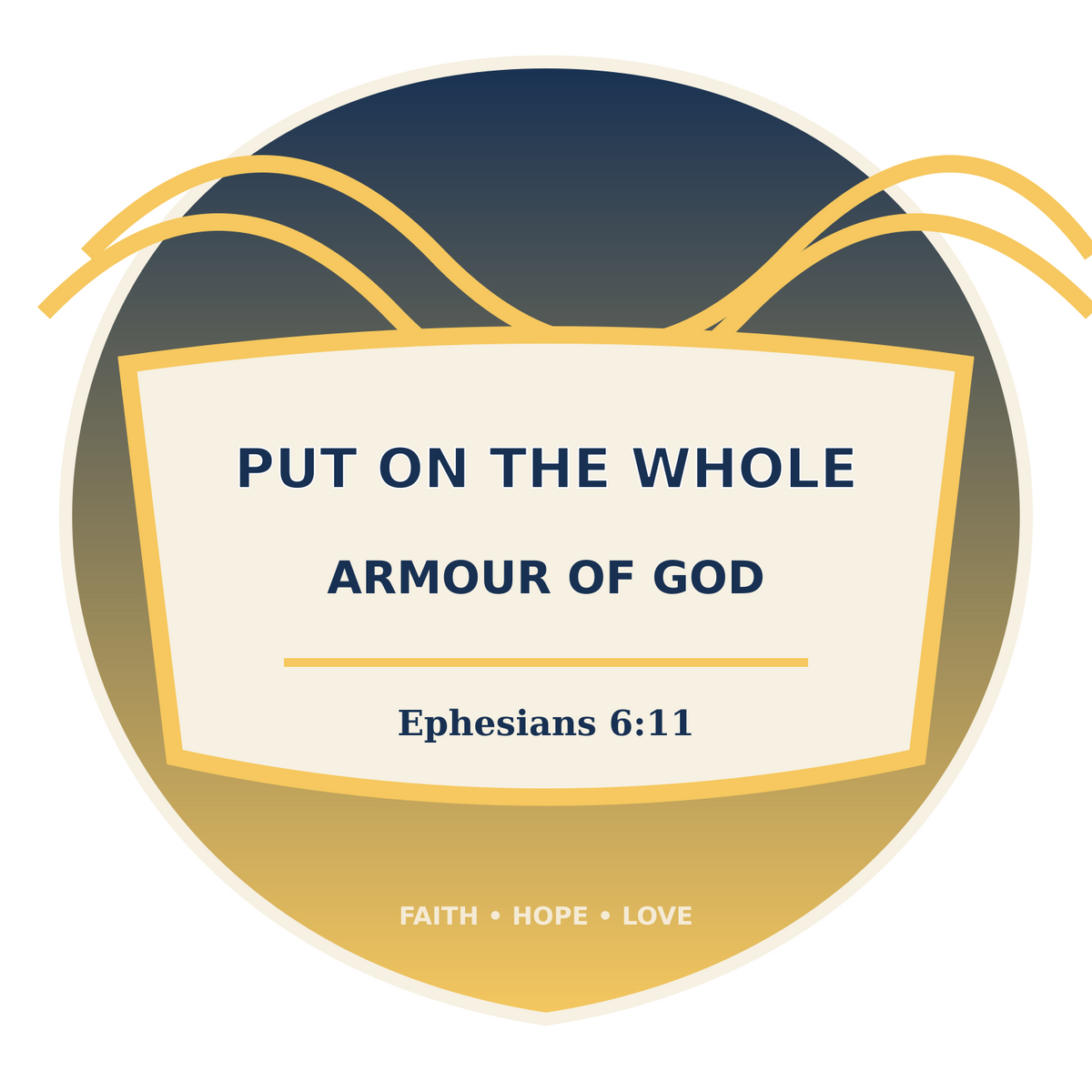 Armor God Vinyl Sticker Decal